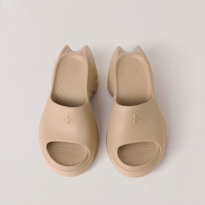 Phantom Future Sculpted Heel Mules Sandals