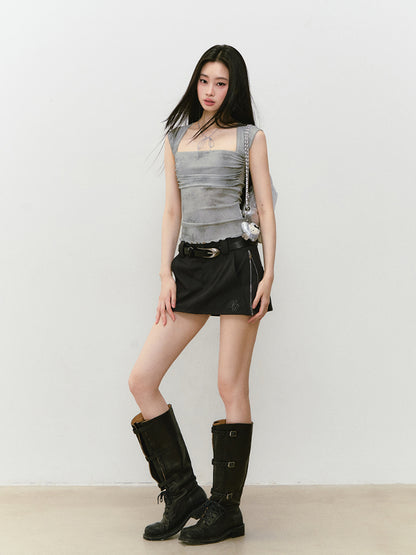 Casual Pencil Skirt with Double - Side Zippers - CHINASQUAD