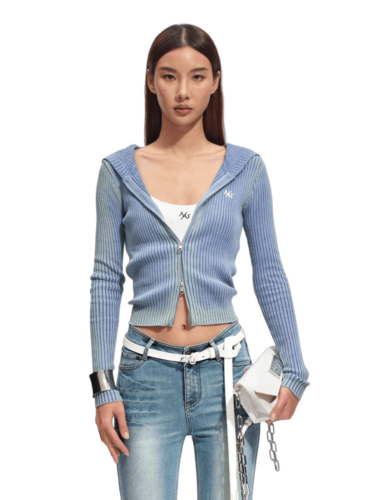 Slim-Fit Cotton Hooded Knit Cardigan