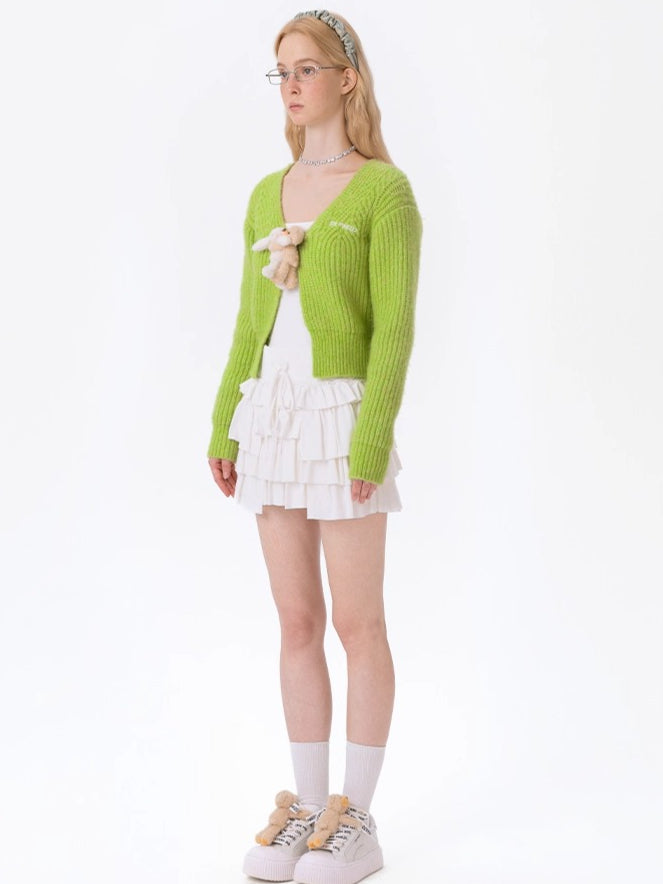 Hug Doll Fitted Knit Cardigan