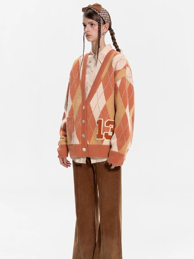 Golden Knit Sweater &amp; Vintage Cardigan Set