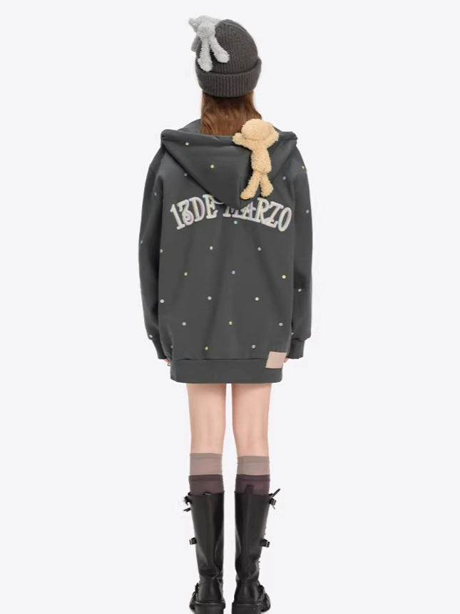 Fleece-Lined Hooded Zip-Up Sweatshirt