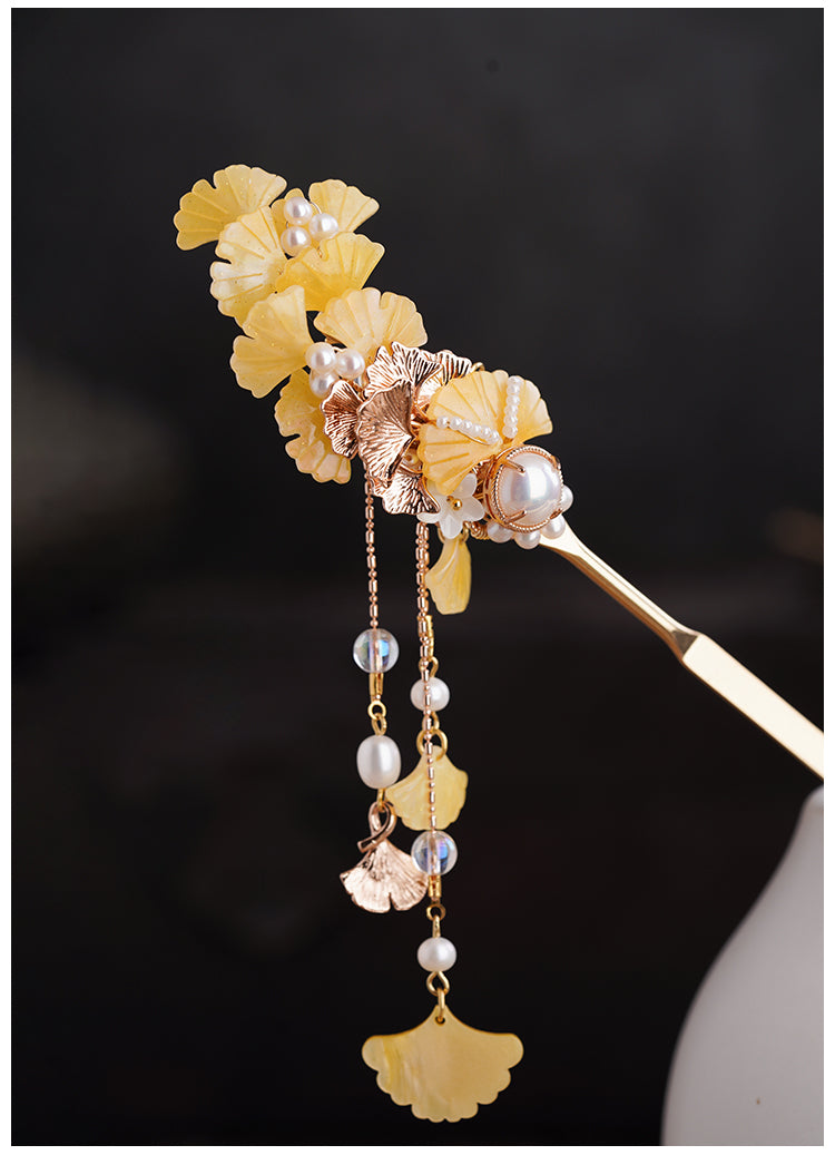 Tassel Ginkgo Hanfu Hairpin