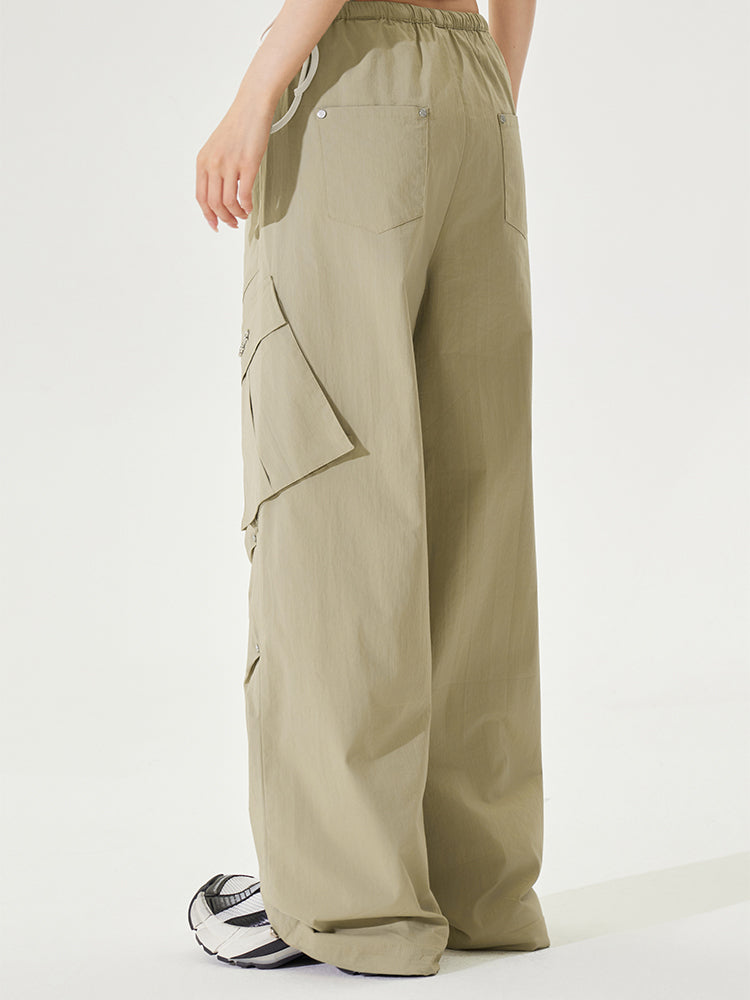 Pleated Low-rise Cargo Pants - CHINASQUAD