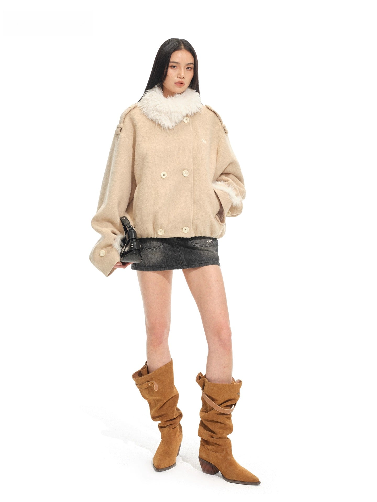 Polar Sculpted Wool-Blend Jacket