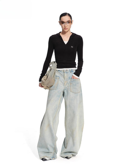 Tencel Wool Layered Long-Sleeve Tee
