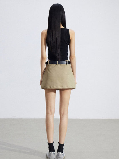 A-Line Utility Mini Skirt