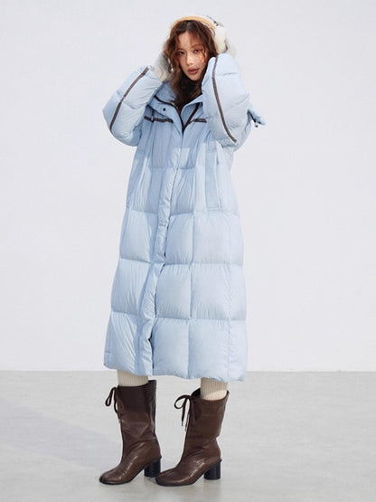 Down Hooded Longline Puffer Coat