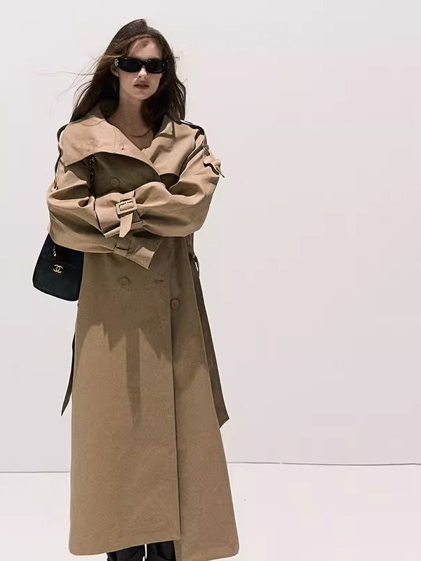 Double-Breasted Short Trench Jacket