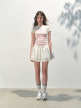 Contrast Color Fake Two-piece Mesh Lace Short-sleeve T-shirt - CHINASQUAD