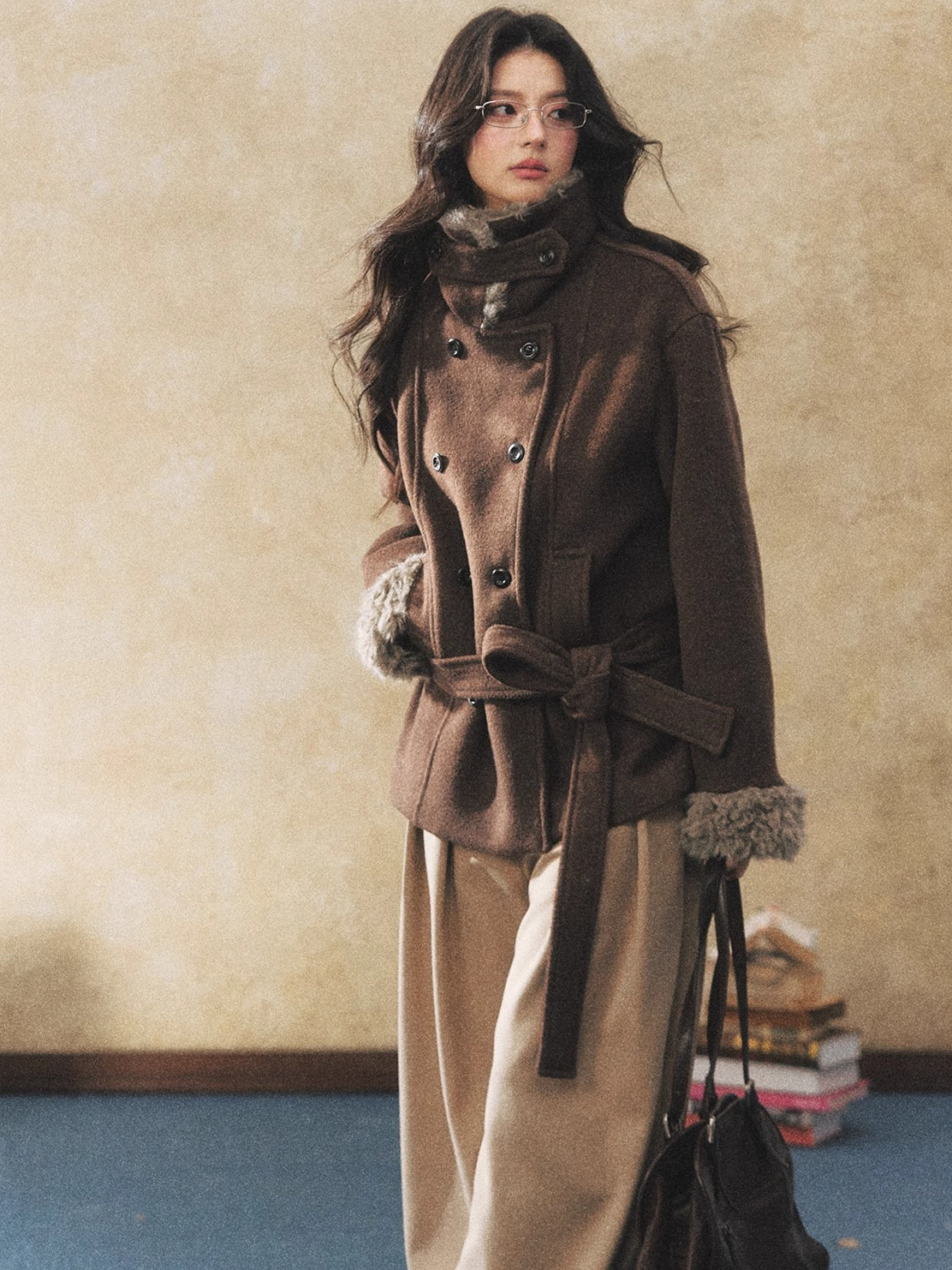 Double-Breasted Wool-Blend Jacket