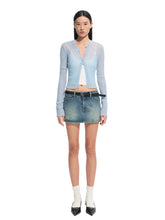 Alpaca Mohair Slim Fit Hollow-out Knit Blouse - CHINASQUAD