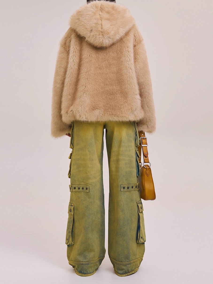 Wild Mustang Multi-Pocket Wide-Leg Jeans