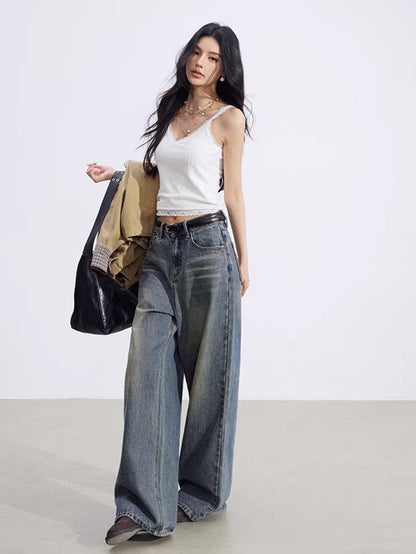 Lace-Trim V-Neck Knit Vest