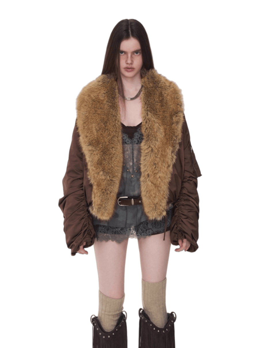 Aviator Faux Fur Jacket