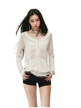 Knitted Floral Convertible Hollow-out Coat - CHINASQUAD