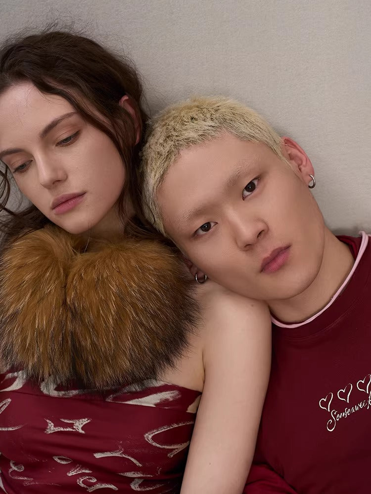 Raccoon Fur Metal-Logo Earmuffs