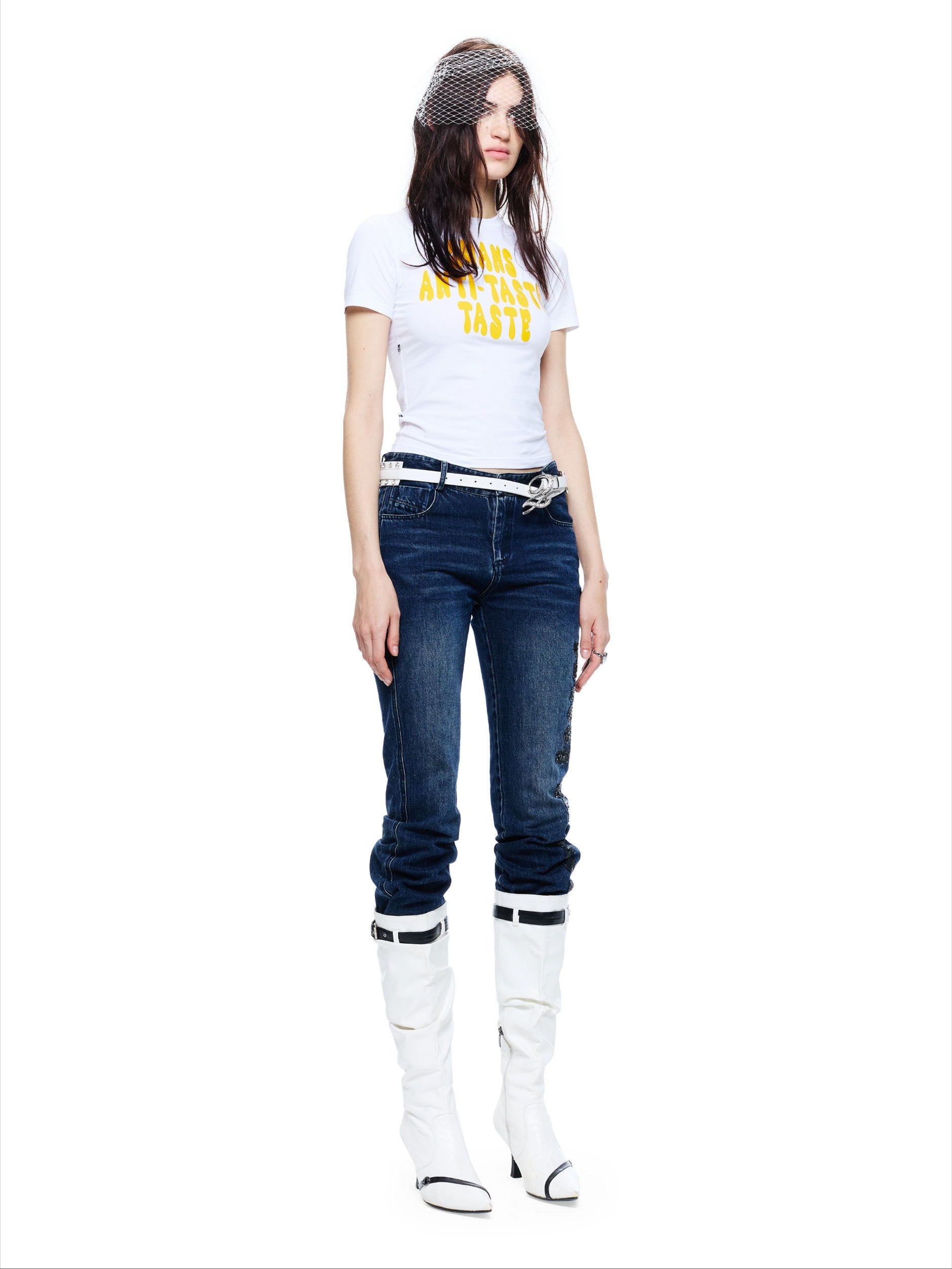 Graphic Waist-Adjustable Slim Fit T-Shirt