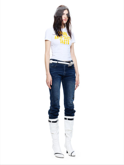 Graphic Waist-Adjustable Slim Fit T-Shirt