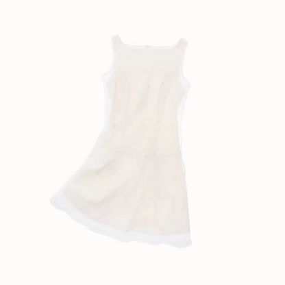 Sky Island Embroidered Layered White Dress