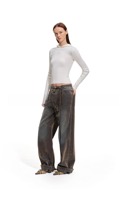 Dawn Hooded Wool Knit Turtleneck