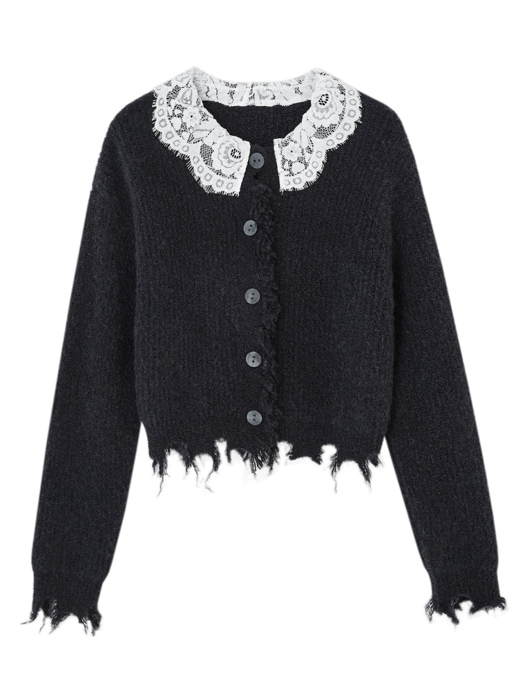 Lace Doll Collar Cardigan