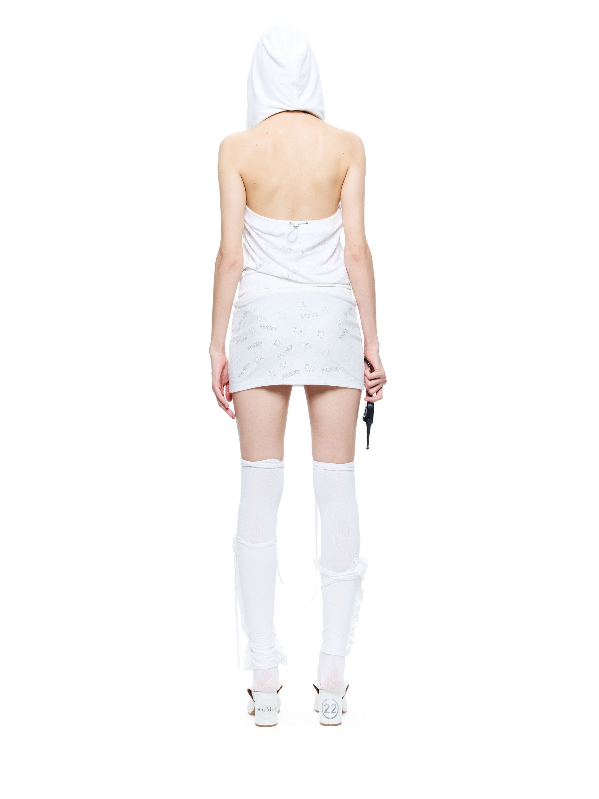 Punk Crystal-Embellished Terry Two-Piece Set