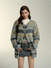 Gray Fringe Cardigan - CHINASQUAD