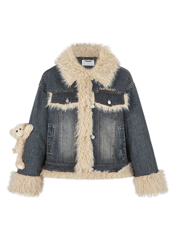 Doozoo Fleece Denim Jacket