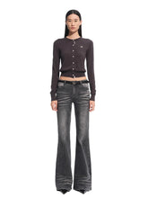 Rosemary Wool Spliced Knit Cardigan - CHINASQUAD