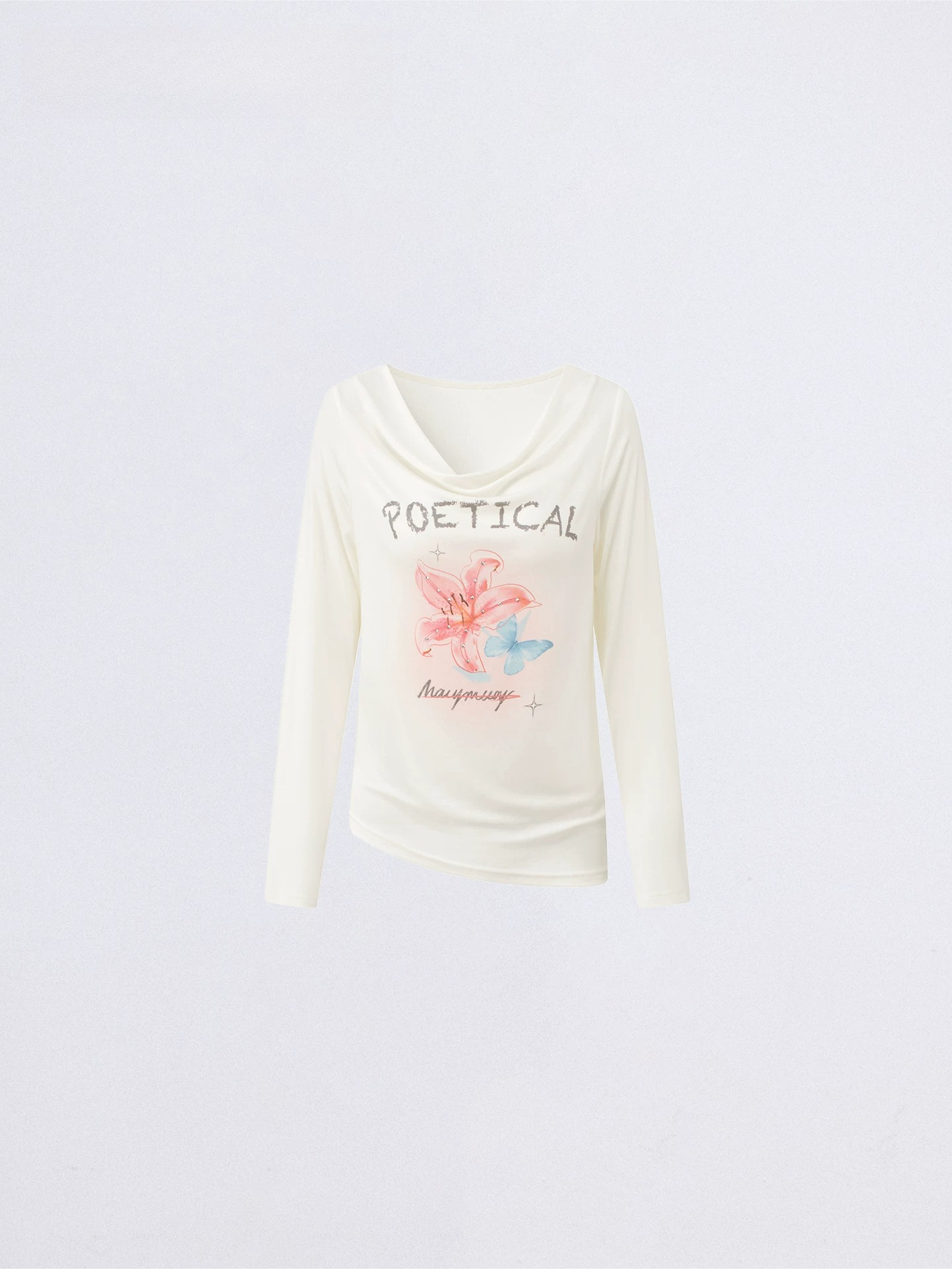 Soft Drape Floral Sun Protection Long Sleeve Top