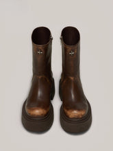Compass Mode Leather Riding Boots Snow Mountain - CHINASQUAD