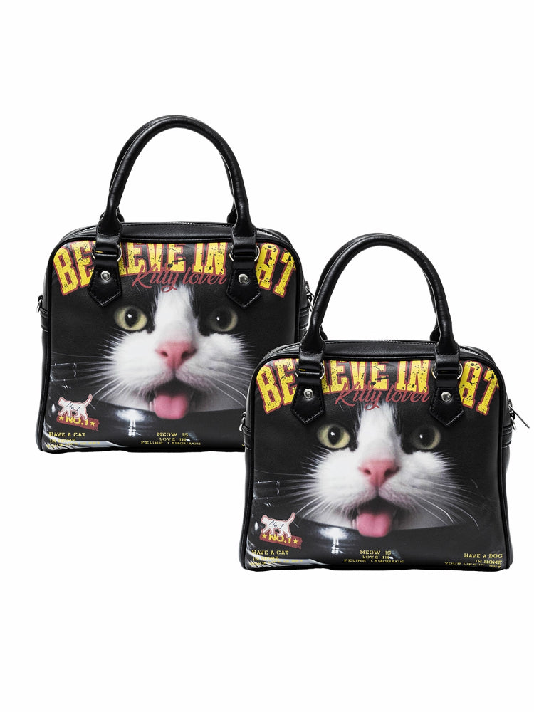Classic Cat &amp; Dog Boston Handbag - CHINASQUAD