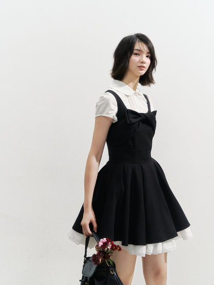 Black Retro Tiered Skirt - CHINASQUAD
