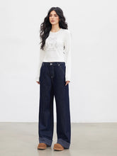 MacyMccoy Plaid Patchwork Wide-Leg Jeans - CHINASQUAD
