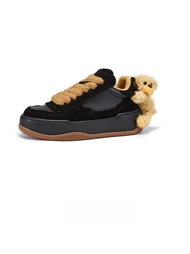 3D Detachable Plush Accent Chunky Sneakers
