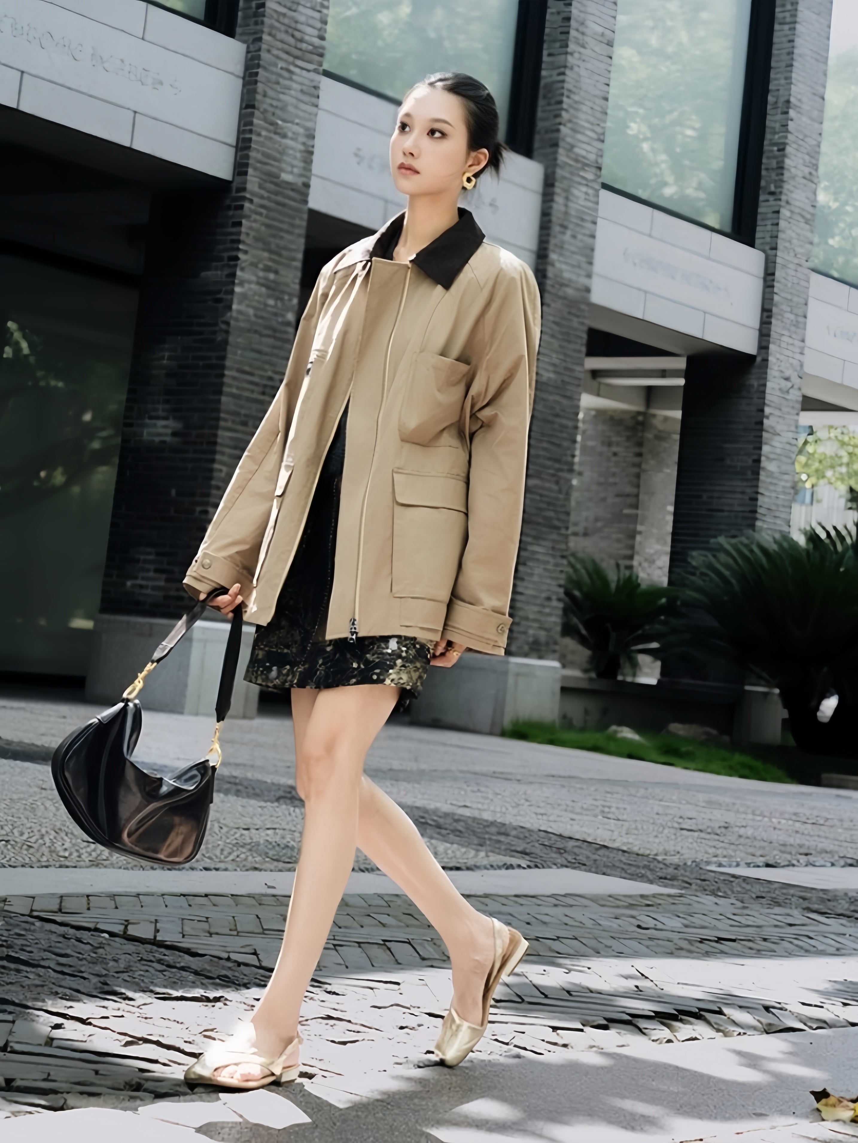 Refined Wool-Blend Short Jacket