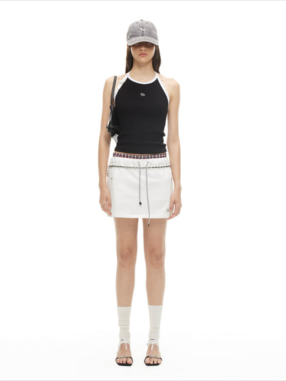 Matisse Drawstring A-Line Mini Skirt