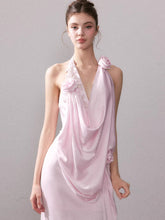 Ouro Shiny Satin Long Dress - CHINASQUAD