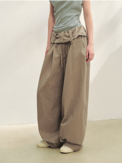 Ruffled Waist Casual Pants - CHINASQUAD