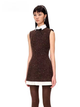 Ruffled Wool-Blend Sleeveless A-Line Dress - CHINASQUAD