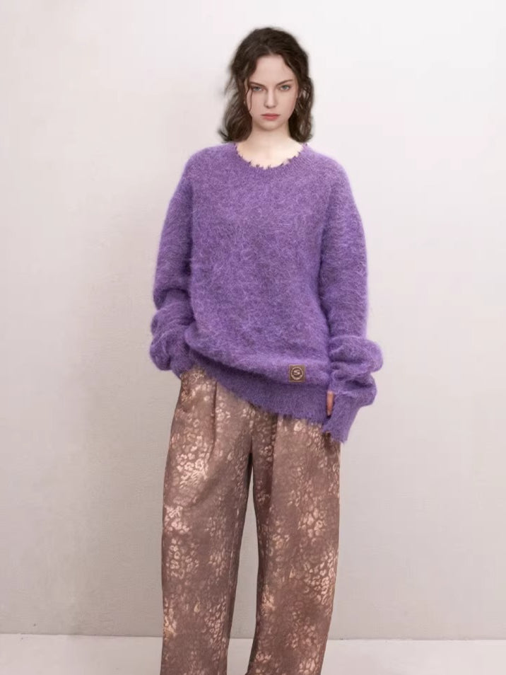 Soft-Touch Alpaca-Blend Crewneck Sweater