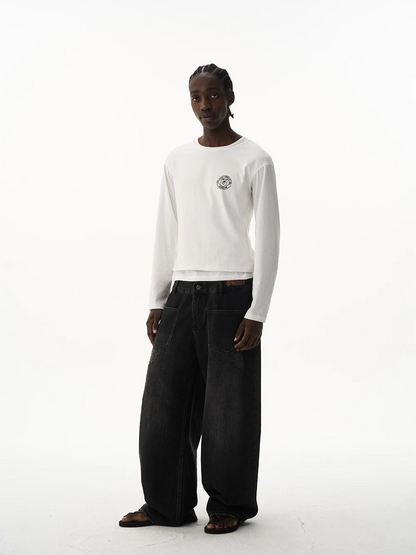 Layered Effect Basic Long Sleeve T-Shirt