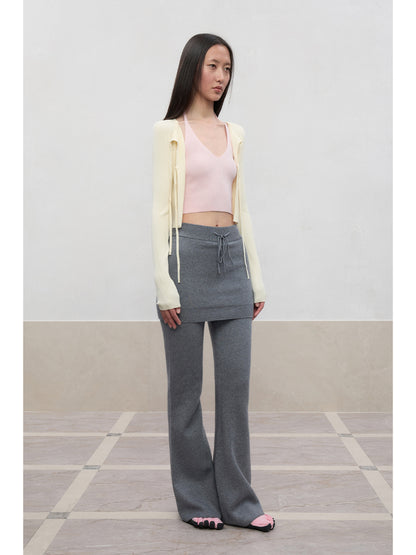 Spun Long-Sleeve Knit Cardigan