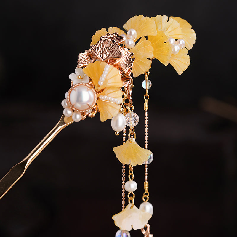 Tassel Ginkgo Hanfu Hairpin