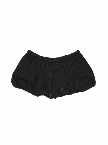 Solid Color Sweatshirt Fabric Drawstring 3D Tulip Skirt - CHINASQUAD