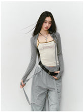 Color-blocked Raw-edge Wide-leg Pants - CHINASQUAD