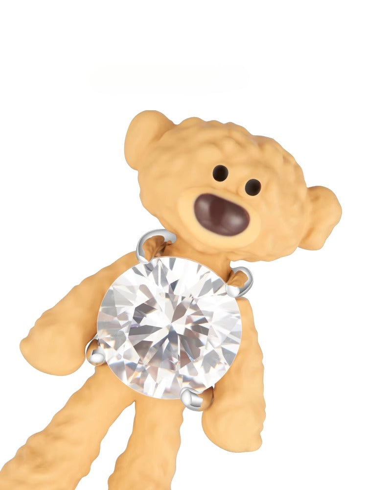 Zircon Mini Bear Ear Stud