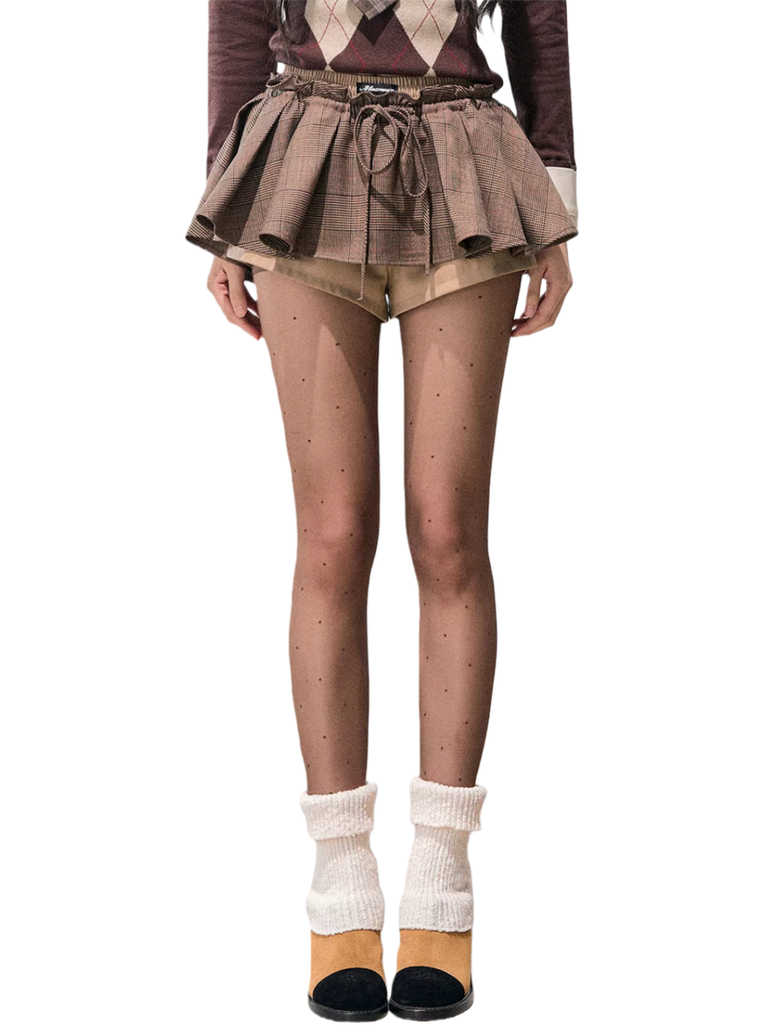 American-Style Puff A-Line Mini Skirt