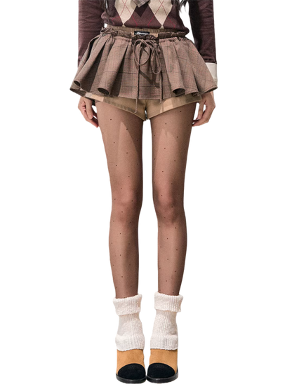 American-Style Puff A-Line Mini Skirt